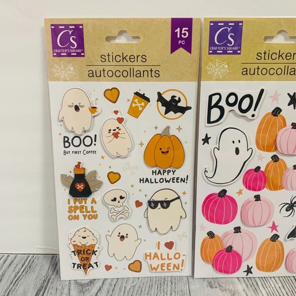 Halloween Cute Dimensional  Stickers Pastel Cute Scrapbooking Papercrafting 3 PK - Picture 9 of 14